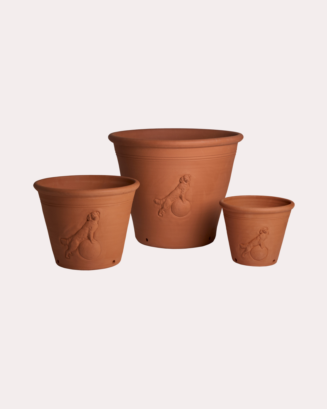 Set of Three Monty Don Dog Pots